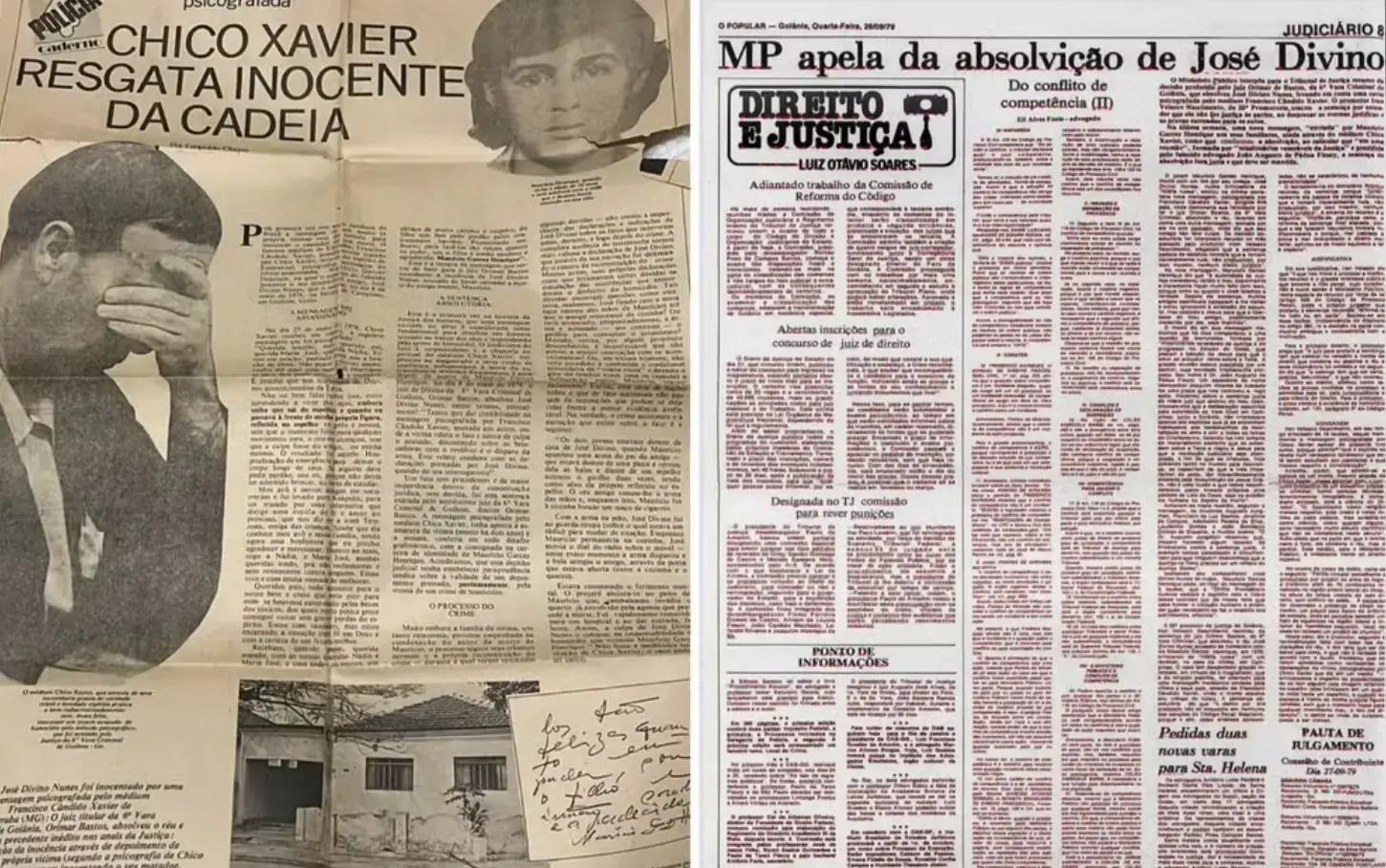 Carta psicografada por Chico Xavier ajudou a salvar jovem de ser condenado por matar amigo