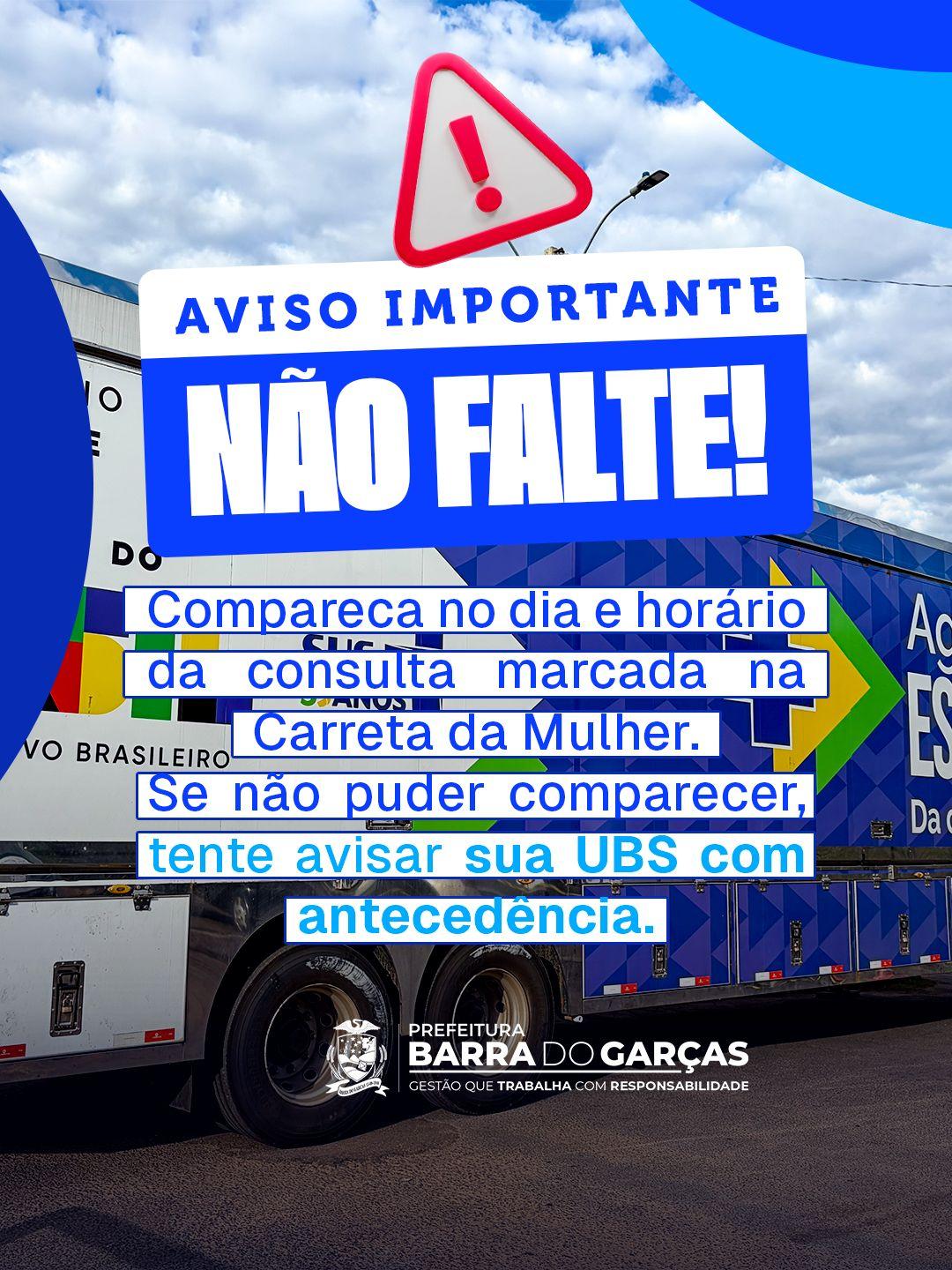 Prefeitura reforça importância do comparecimento aos atendimentos da Carreta Saúde da Mulher
