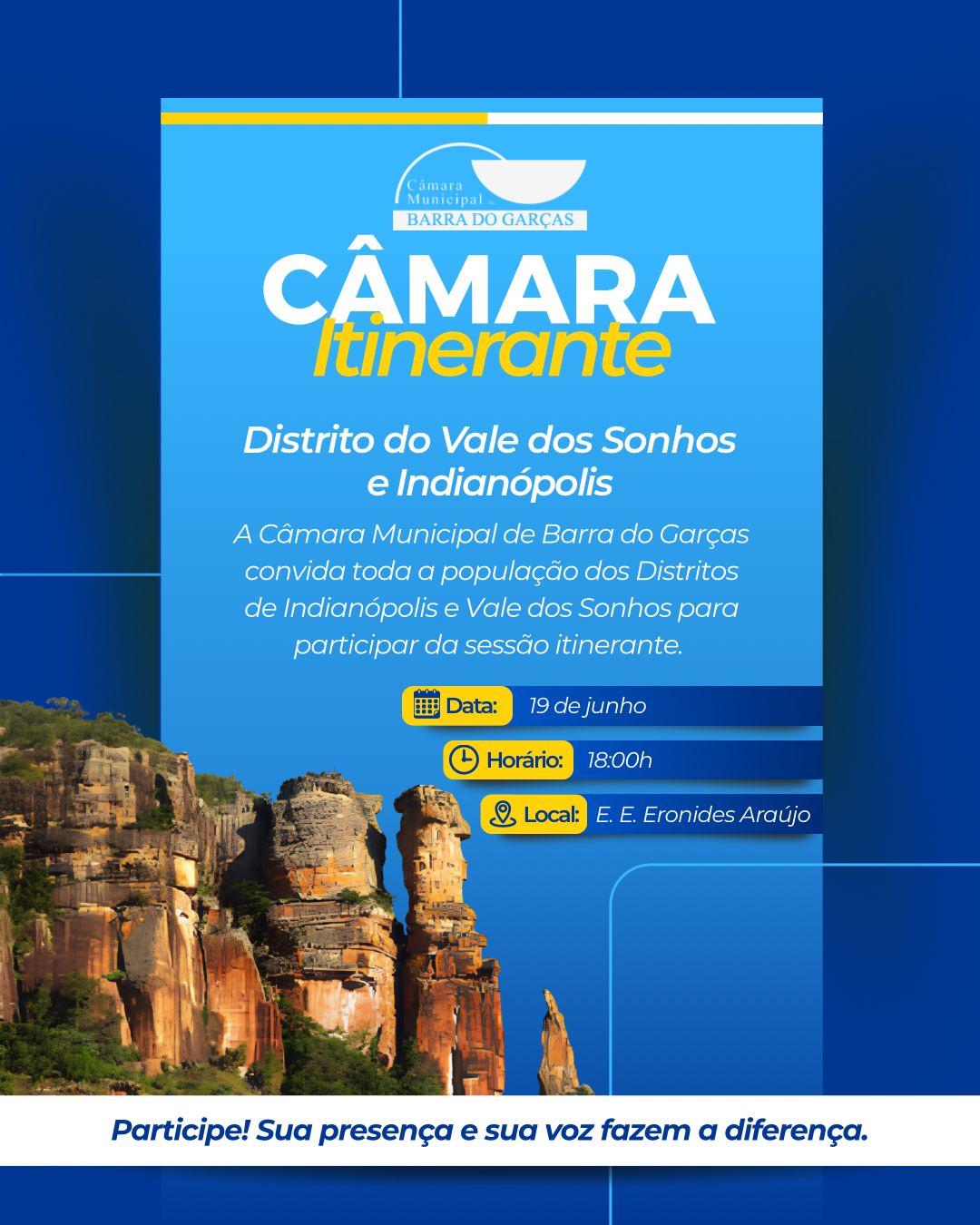 Câmara da Barra promove sessão itinerante nos distristos