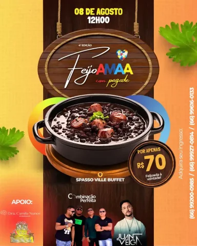 FeijoAMAA 2026: tradicional evento da Associação acontece em agosto na Barra