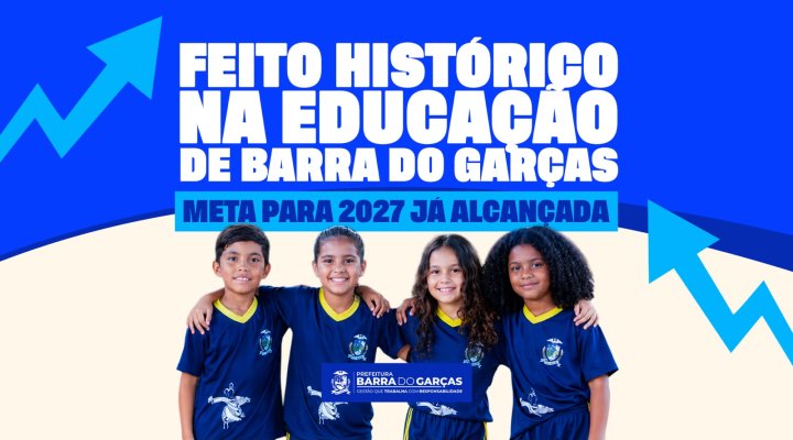 Feito histórico: cinco escolas municipais de Barra do Garças conquistam nota acima de 7 no Saeb