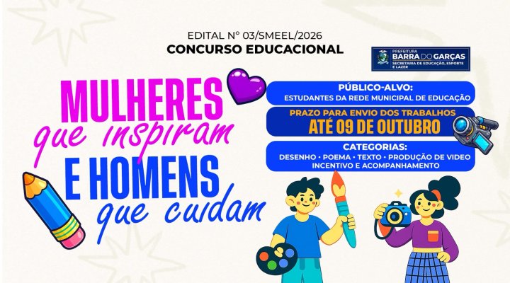 Concurso nas escolas de Barra do Garças vai premiar estudantes com bicicletas e tablets