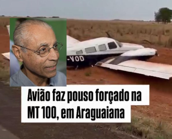 Avião que buscaria o deputado Júlio Campos faz pouso na rodovia entre Barra do Garças e Araguaiana