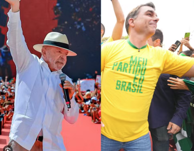 Atualizada:  Lula aparece com 45% dos votos válidos e Flávio Bolsonaro com 42% (Datafolha)